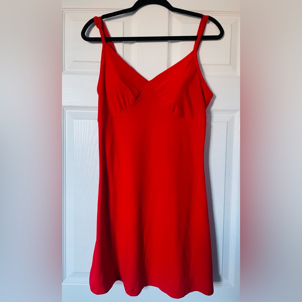 Vibrant Red Spaghetti Strap Dress